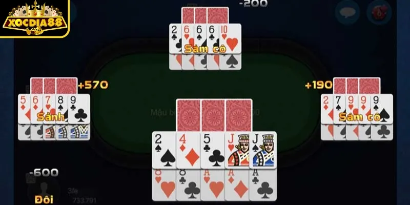 So bài và cách thức tính điểm trong mậu binh